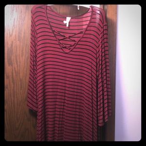 Maroon top